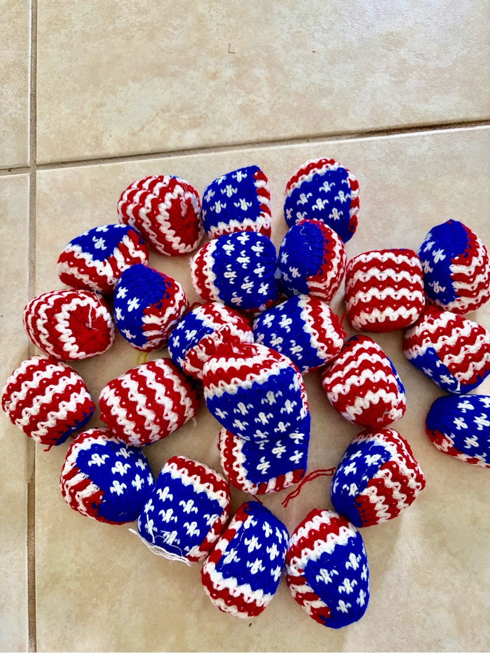 You Get 1 Hacky Sack Ball USA Flag Hand-Made Crochet Footbag Sacks, 2026